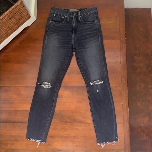 J. Crew Point Sur High Rise Jeans in Grey Black - Picture 2 of 10